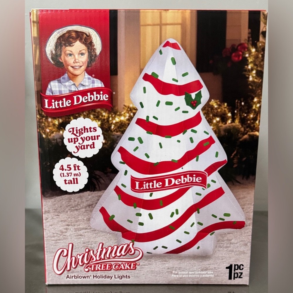 Christmas Little Debbie Christmas Tree Cake Airblown Holiday Lights. New.